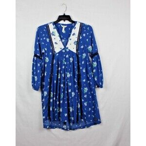 MATILDA JANE Day Tripping Dress Blue Floral Women’s Size Small